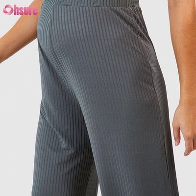 Pantaloni della tuta in tessuto da palestra Abbigliamento sportivo Pantaloni jogger larghi e dritti da donna Pantaloni della tuta da jogging dritti per donne incinte Tessuto a maglia Casual