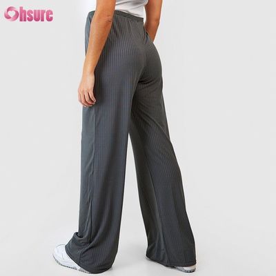 Pantaloni della tuta in tessuto da palestra Abbigliamento sportivo Pantaloni jogger larghi e dritti da donna Pantaloni della tuta da jogging dritti per donne incinte Tessuto a maglia Casual