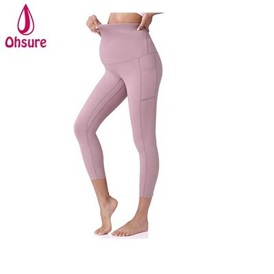Leggings da donna premaman in morbido nylon, leggings sportivi da donna, pantaloni da donna, leggings premaman