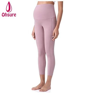 Leggings da donna premaman in morbido nylon, leggings sportivi da donna, pantaloni da donna, leggings premaman
