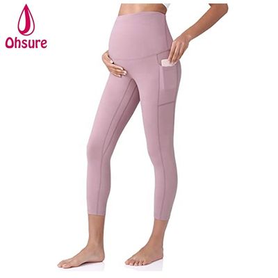 Leggings da donna premaman in morbido nylon, leggings sportivi da donna, pantaloni da donna, leggings premaman