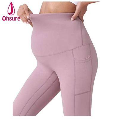 Leggings da donna premaman in morbido nylon, leggings sportivi da donna, pantaloni da donna, leggings premaman