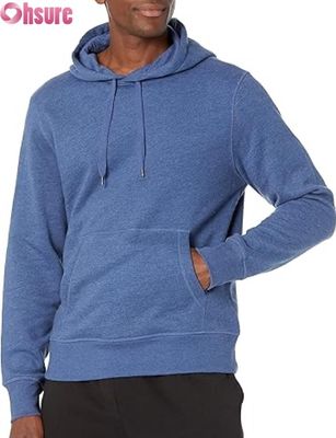 Pullover da uomo a manica lunga di colore solido con cappotto sportivo a corde di tiro