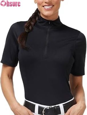 Camicia da competizione equestre da donna Top attivi all'ingrosso Fabbrica di produzione Top da equitazione