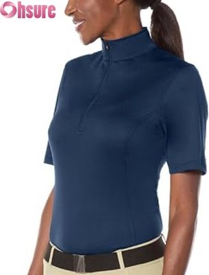 Camicia da competizione equestre da donna Top attivi all'ingrosso Fabbrica di produzione Top da equitazione