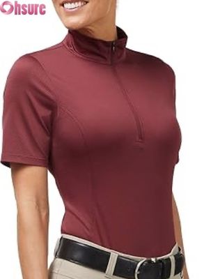 Camicia da competizione equestre da donna Top attivi all'ingrosso Fabbrica di produzione Top da equitazione