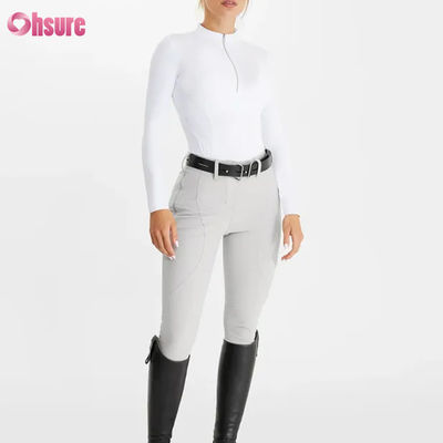2024 Stile Unico Donna Custom Stampato Outdoor Equestrian Horse Riding Show Camicia Respirabile Nuovo Arrivo Pantalone