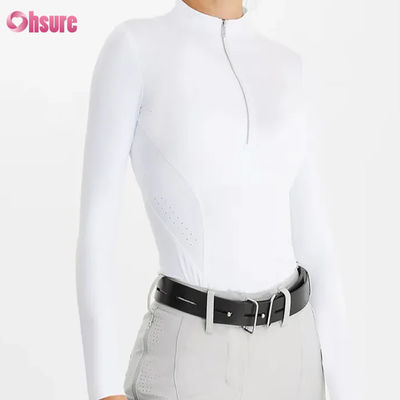 2024 Stile Unico Donna Custom Stampato Outdoor Equestrian Horse Riding Show Camicia Respirabile Nuovo Arrivo Pantalone