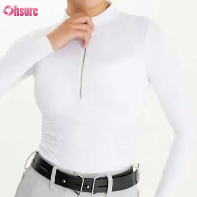 2024 Stile Unico Donna Custom Stampato Outdoor Equestrian Horse Riding Show Camicia Respirabile Nuovo Arrivo Pantalone