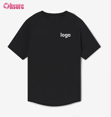 Maglietta da palestra personalizzata da uomo, ad asciugatura rapida, top da allenamento, traspirante, manica raglan, leggera, in poliestere e spandex - Tessuto da 300 gsm