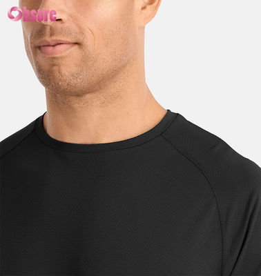 Maglietta da palestra personalizzata da uomo, ad asciugatura rapida, top da allenamento, traspirante, manica raglan, leggera, in poliestere e spandex - Tessuto da 300 gsm