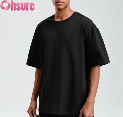 T-shirt di cotone di qualità maschile 2025 Casual Regular Fit Soft Breathable Solid Pattern Tissu a maglia all'ingrosso
