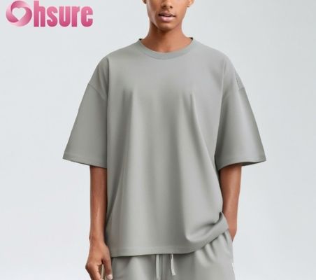 T-shirt di cotone di qualità maschile 2025 Casual Regular Fit Soft Breathable Solid Pattern Tissu a maglia all'ingrosso