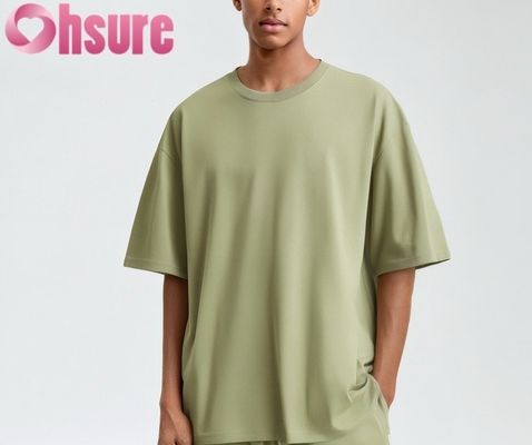 T-shirt di cotone di qualità maschile 2025 Casual Regular Fit Soft Breathable Solid Pattern Tissu a maglia all'ingrosso