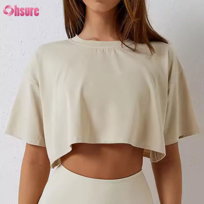 2025 Loose Quick Dry Running Workout Gym Top Fitness Training Yoga Abbigliamento Sportivo T-Shirt Top di raccolta per donne