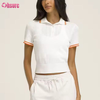 Logo personalizzato Golf traspirante maniche corte Pickleball Tennis cotone Polo Top T-shirt per donne Activewear Manufacturer