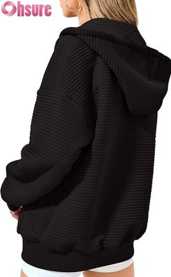 Felpa con cappuccio oversize da donna con motivo personalizzato, stampa ricamata 3D con lettere, maglia, felpa, maniche raglan casual, con cappuccio