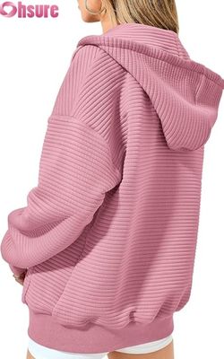Felpa con cappuccio oversize da donna con motivo personalizzato, stampa ricamata 3D con lettere, maglia, felpa, maniche raglan casual, con cappuccio