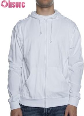 Felpa sportiva da uomo personalizzata, invernale, calda, con cappuccio, cerniera e design stampato