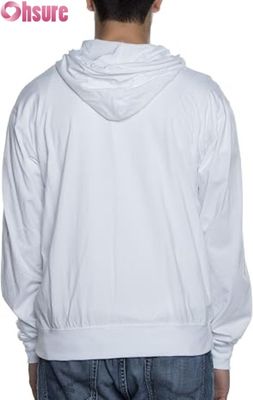 Felpa sportiva da uomo personalizzata, invernale, calda, con cappuccio, cerniera e design stampato