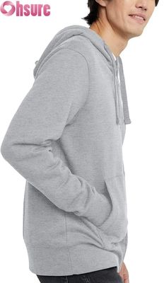 Logo personalizzato di alta qualità Camicetta da uomo Pantalone da sudore Trailsuit Set Grigio Modello solido Tasche di cotone Stile semplice