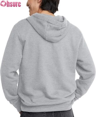Logo personalizzato di alta qualità Camicetta da uomo Pantalone da sudore Trailsuit Set Grigio Modello solido Tasche di cotone Stile semplice