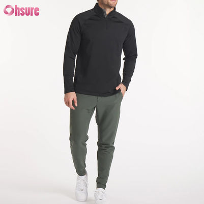 Felpa girocollo oversize da uomo con ricamo personalizzato di alta qualità 2XL 100% cotone French Terry con cappuccio e zip a un quarto