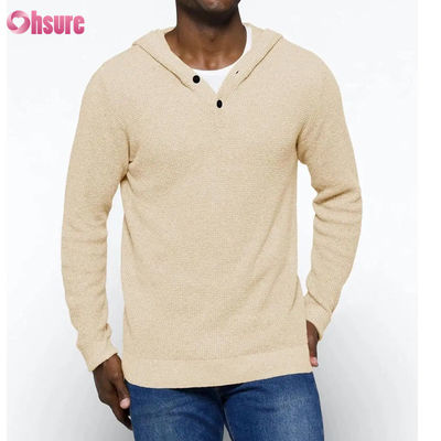 Sport all'ingrosso Good Design Super Fashion Tops di alta qualità Soft Knit Wool Cashmere Hoodie con bottoni per uomini a maglia