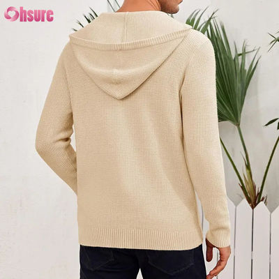Sport all'ingrosso Good Design Super Fashion Tops di alta qualità Soft Knit Wool Cashmere Hoodie con bottoni per uomini a maglia