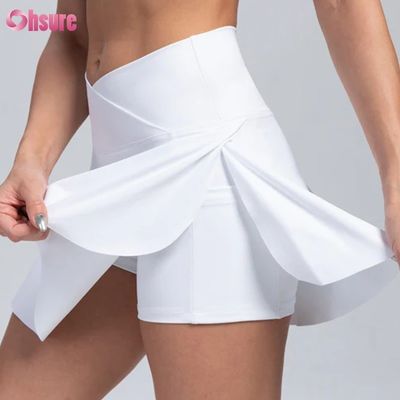 2 in 1 calzoncini sportivi sciolti cintura alta abbigliamento morbido abbigliamento da ginnastica design abbigliamento per donne