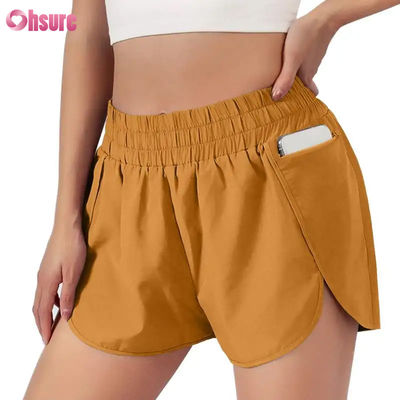 Pantaloncini da corsa da donna ad asciugatura rapida Fitness Strato sportivo ad asciugatura rapida con vita elastica Abbigliamento atletico traspirante Produttore