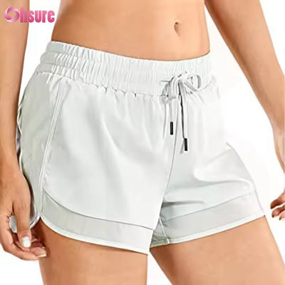 Calzoncini da corsa e yoga da vita alta per donne Calzoncini da ginnastica veloci e asciutti Calzoncini da ginnastica con cerniera tascabile