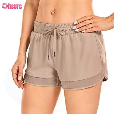 Calzoncini da corsa e yoga da vita alta per donne Calzoncini da ginnastica veloci e asciutti Calzoncini da ginnastica con cerniera tascabile