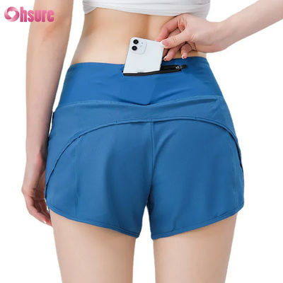 Moda di alta qualità Donna abbigliamento attivo calzoncini abbigliamento atletico donna calzoncini da corsa Nylon Spandex palestra calzoncini da sudore con tasche
