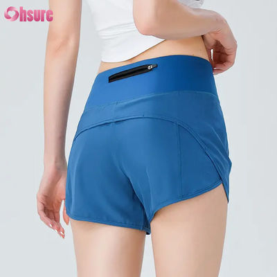 Moda di alta qualità Donna abbigliamento attivo calzoncini abbigliamento atletico donna calzoncini da corsa Nylon Spandex palestra calzoncini da sudore con tasche