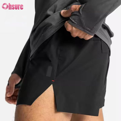 Pantaloncini sportivi da uomo con stampa jacquard, tasche con cerniera personalizzate, vita elasticizzata, per allenamento, corsa e palestra
