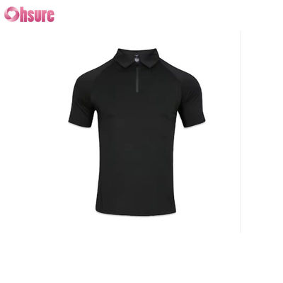T-shirt di alta qualità con asciugatura veloce di tessuto di seta di ghiaccio sportivo top traspirante ginnastica estiva T-shirt muscolare per uomini polo