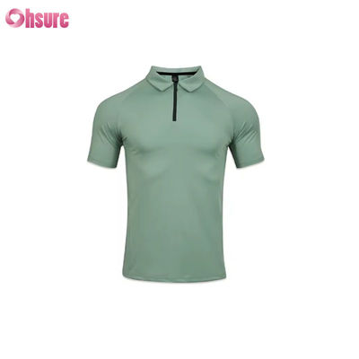 T-shirt di alta qualità con asciugatura veloce di tessuto di seta di ghiaccio sportivo top traspirante ginnastica estiva T-shirt muscolare per uomini polo