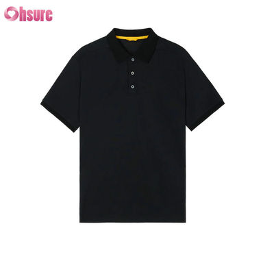 Raglan in maglia per polo maschile con colletto a contrasto