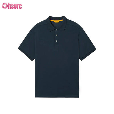 Raglan in maglia per polo maschile con colletto a contrasto