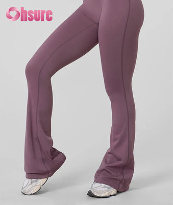 Dear-Lover Leggings da yoga a vita alta da donna con logo personalizzato Neri Tinta unita Fascia in vita Tasche su entrambi i lati Traspiranti Allenamento Yoga