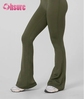 Dear-Lover Leggings da yoga a vita alta da donna con logo personalizzato Neri Tinta unita Fascia in vita Tasche su entrambi i lati Traspiranti Allenamento Yoga