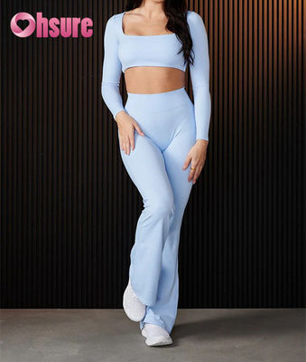 Dear-Lover Leggings da yoga a vita alta da donna con logo personalizzato Neri Tinta unita Fascia in vita Tasche su entrambi i lati Traspiranti Allenamento Yoga