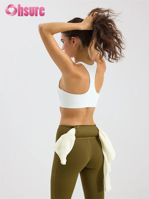 Leggings a vita alta stile palestra, abbigliamento sportivo, traspiranti, per allenamento yoga, tasche su entrambi i lati, tinta unita, da donna, pantaloni, abbigliamento yoga OEM