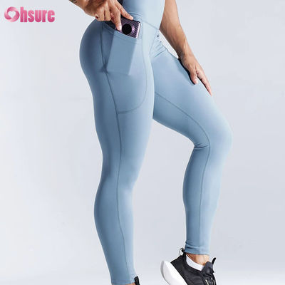 Leggings di asciugatura veloce Leggings sportivi di fascia alta Leggings di fitness Butt Lift Leggings yoga Leggings laterali di tasca femminile