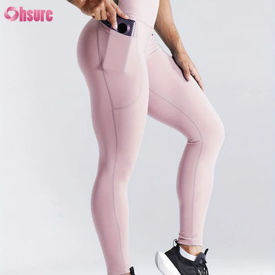Leggings di asciugatura veloce Leggings sportivi di fascia alta Leggings di fitness Butt Lift Leggings yoga Leggings laterali di tasca femminile