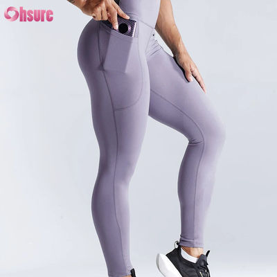 Leggings di asciugatura veloce Leggings sportivi di fascia alta Leggings di fitness Butt Lift Leggings yoga Leggings laterali di tasca femminile