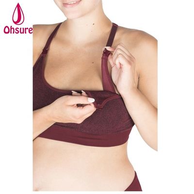 Donne Abbigliamento di maternità Yoga Indossare Crop Tops Gravidanza Allattamento al seno Regolabile Strap Nursing BH