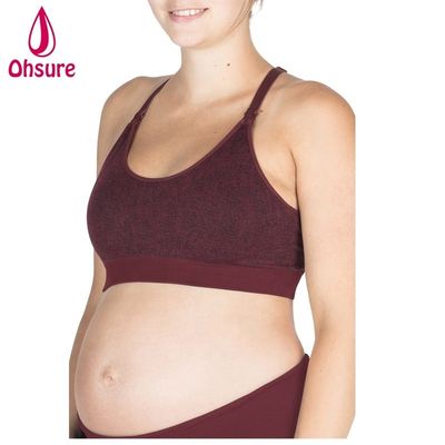 Donne Abbigliamento di maternità Yoga Indossare Crop Tops Gravidanza Allattamento al seno Regolabile Strap Nursing BH