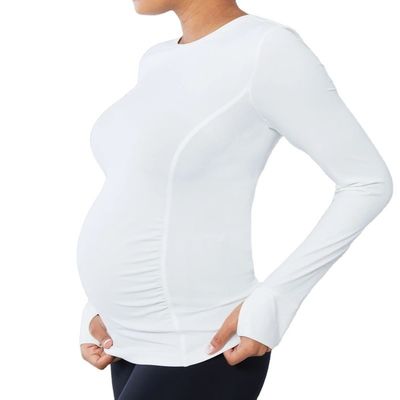 Nuova maglietta da donna con manica lunga, maglietta casual, maglietta da donna in gravidanza e allattamento al seno, abbigliamento per maternità